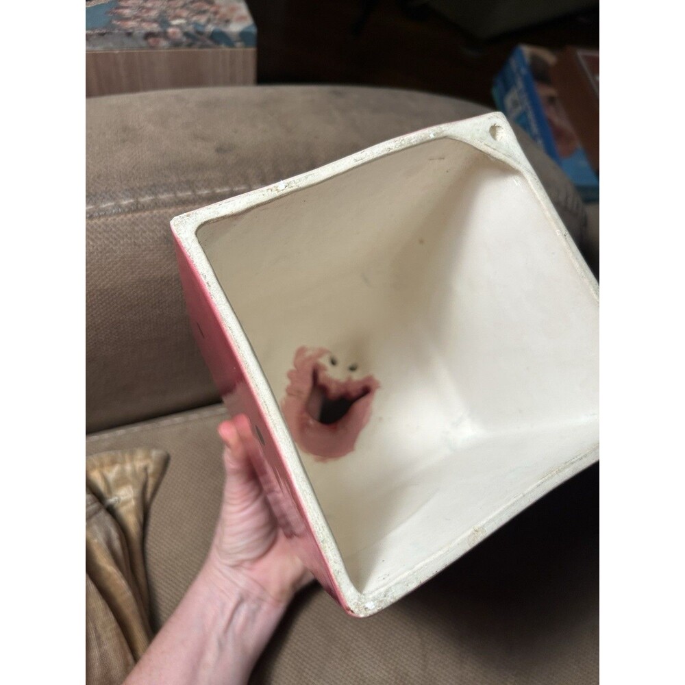 Vintage Ceramic Signed WANDA Smiling Face Tissue Box Cover 3D Face Sneeze 1980 - Picture 5 of 9